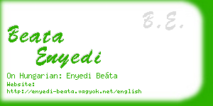 beata enyedi business card